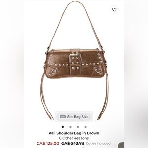 8 Other Reasons Metallic Brown Shoulder Bag